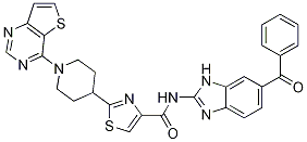N-(6-苯甲?；?1H-苯并咪唑-2-基)-2-(1-噻吩并[3,2-d]嘧啶-4-基-4-哌啶基)-4-噻唑羧酰胺結(jié)構(gòu)式_913822-46-5結(jié)構(gòu)式