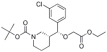 (R)-3-((r)-(3-氯苯基)(2-乙氧基-2-氧代乙氧基)甲基)哌啶-1-羧酸叔丁酯結(jié)構(gòu)式_942142-76-9結(jié)構(gòu)式