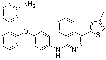 N-[4-[[3-(2-氨基-4-嘧啶基)-2-吡啶基]氧基]苯基]-4-(4-甲基-2-噻吩基)-1-酞嗪胺結(jié)構(gòu)式_945595-80-2結(jié)構(gòu)式