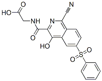 n-[[1-氰基-4-羥基-6-(苯基磺?；?-3-異喹啉]羰基]-甘氨酸結構式_945739-92-4結構式
