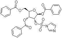 2-(1’-咪唑磺酰氧基)-1,3,5-三苯甲酰氧基-alpha-D-呋喃核糖結(jié)構(gòu)式_97614-42-1結(jié)構(gòu)式