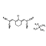 N,N,N-三甲基-甲銨鹽與[[2-氯-3-(2,2-二氰基乙烯基)-2-環(huán)己烯-1-亞基]甲基]丙二腈(1:1)結(jié)構(gòu)式_98826-77-8結(jié)構(gòu)式