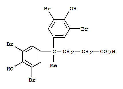 3,5-二溴-g-(3,5-二溴-4-羥基苯基)-4-羥基-g-甲基-苯丁酸結構式_16733-29-2結構式