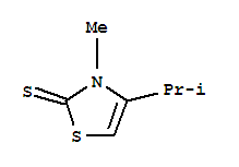 (9ci)-3-甲基-4-(1-甲基乙基)-2(3H)-噻唑硫酮結(jié)構(gòu)式_21857-28-3結(jié)構(gòu)式