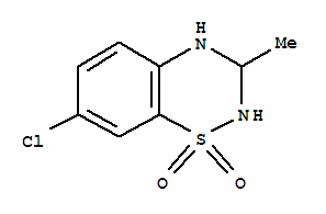 7-氯-3-甲基-3,4-二氫-2H-1,2,4-苯并噻二嗪 1,1-二氧化物結(jié)構(gòu)式_22503-72-6結(jié)構(gòu)式