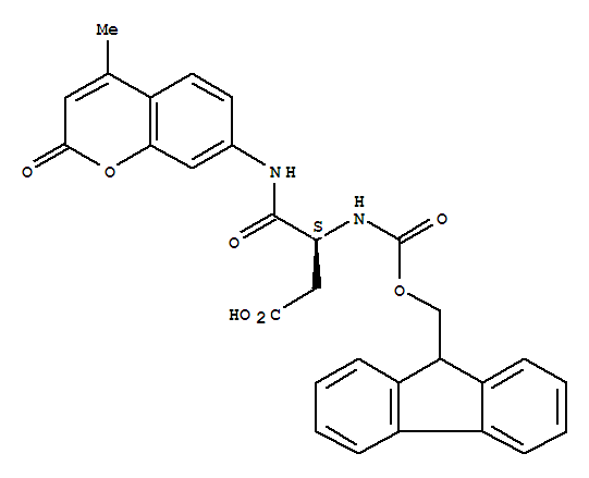 N<sup>2</sup>-[(9H-芴-9-基甲氧基)羰基]-N-(4-甲基-2-氧代-2H-苯并吡喃-7-基)-L-alpha-天冬氨酰胺結(jié)構(gòu)式_238084-15-6結(jié)構(gòu)式