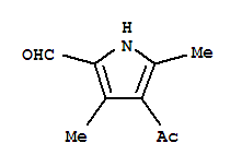 (9ci)-4-乙?；?3,5-二甲基-1H-吡咯-2-羧醛結(jié)構(gòu)式_2386-30-3結(jié)構(gòu)式