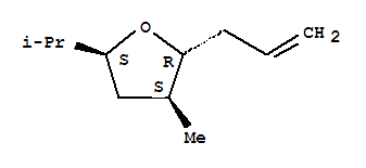 (2r,3s,5s)-rel-(9ci)-四氫-3-甲基-5-(1-甲基乙基)-2-(2-丙烯基)-呋喃結構式_243983-03-1結構式