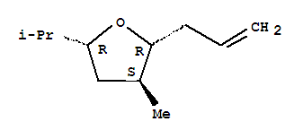 (2r,3s,5r)-rel-(9ci)-四氫-3-甲基-5-(1-甲基乙基)-2-(2-丙烯基)-呋喃結(jié)構式_243983-04-2結(jié)構式