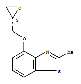 (9ci)-2-甲基-4-[(2s)-環(huán)氧乙烷甲氧基]-苯并噻唑結(jié)構(gòu)式_256373-26-9結(jié)構(gòu)式