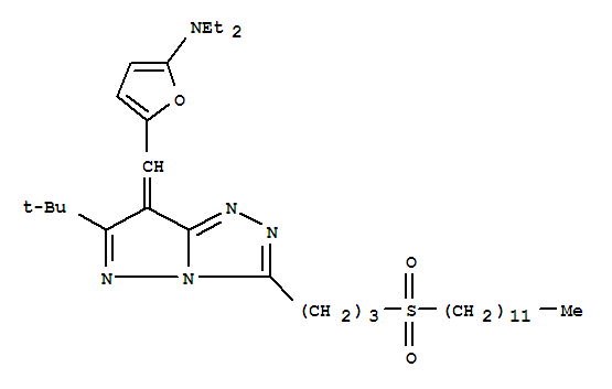  5-[[6-(1,1-二甲基乙基)-3-[3-(十二基磺?；?丙基]-7h-吡唑并[5,1-c]-1,2,4-噻唑-7-基]甲基]-N,N-二乙基-2-呋喃胺結構式_299179-69-4結構式
