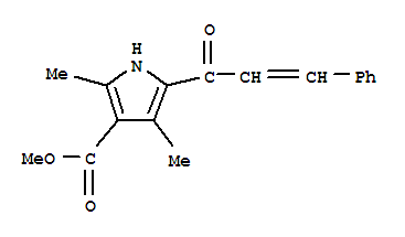 (9ci)-2,4-二甲基-5-(1-氧代-3-苯基-2-丙烯基)-1H-吡咯-3-羧酸甲酯結構式_304876-74-2結構式