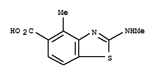 (9ci)-4-甲基-2-(甲基氨基)-5-苯并噻唑羧酸結(jié)構(gòu)式_306276-93-7結(jié)構(gòu)式