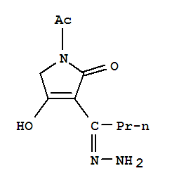 (9ci)-1-乙?；?3-(1-亞肼基丁基)-1,5-二氫-4-羥基-2H-吡咯-2-酮結(jié)構(gòu)式_306753-97-9結(jié)構(gòu)式