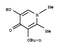 (9Ci)-3-丁氧基-5-羥基-1,2-二甲基-4(1H)-吡啶酮結(jié)構(gòu)式_321529-33-3結(jié)構(gòu)式