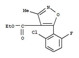 (9Ci)-5-(2-氯-6-氟苯基)-3-甲基-4-異噁唑羧酸乙酯結(jié)構(gòu)式_334971-28-7結(jié)構(gòu)式