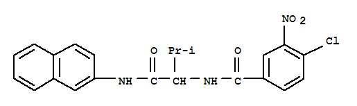 (9Ci)-4-氯-N-[2-甲基-1-[(2-萘氨基)羰基]丙基]-3-硝基-苯甲酰胺結(jié)構(gòu)式_336165-54-9結(jié)構(gòu)式