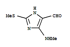 5-(甲基氨基)-2-(甲基硫代)-1H-咪唑-4-羧醛結(jié)構(gòu)式_339364-05-5結(jié)構(gòu)式