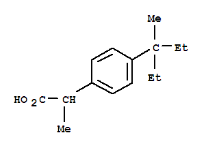 (9ci)-4-(1-乙基-1-甲基丙基)--alpha--甲基-苯乙酸結(jié)構(gòu)式_3585-54-4結(jié)構(gòu)式