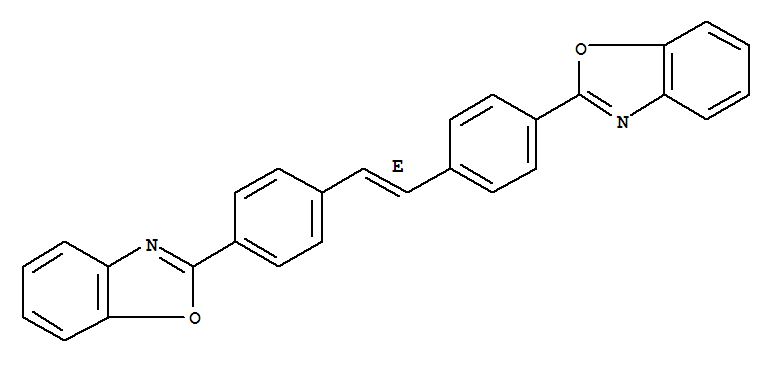 (9CI)-2,2-[(1E)-1,2-乙烯二基二-4,1-亞苯基]雙-苯并噁唑結構式_36422-63-6結構式