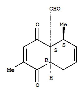 (4Ar,5R,8As)-Rel-(9Ci)-1,5,8,8A-四氫-2,5-二甲基-1,4-二氧代-4A(4H)-萘羧醛結(jié)構(gòu)式_395643-37-5結(jié)構(gòu)式