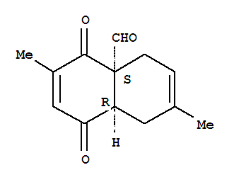 (4Ar,8As)-Rel-(9Ci)-1,5,8,8A-四氫-3,7-二甲基-1,4-二氧代-4A(4H)-萘羧醛結(jié)構(gòu)式_395643-38-6結(jié)構(gòu)式