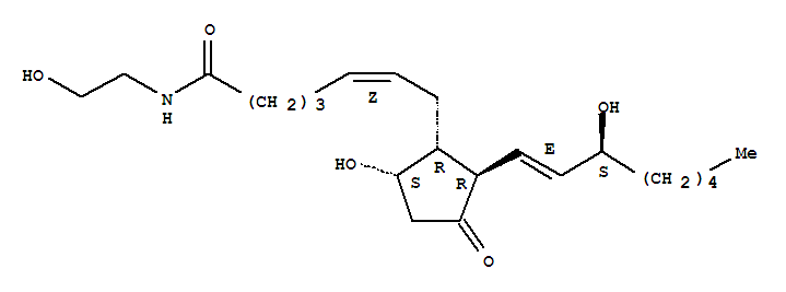(5Z,8Xi,13E)-9,15-二羥基-N-(2-羥基乙基)-11-氧代前列腺-5,13-二烯-1-酰胺結(jié)構(gòu)式_398138-28-8結(jié)構(gòu)式