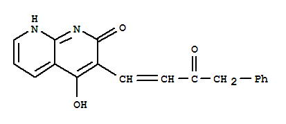 1,8-Naphthyridin-2(1h)-one,4-hydroxy-3-(3-oxo-4-phenyl-1-butenyl)-(9ci)Structure,401938-44-1Structure 1,8-Naphthyridin-2(1h)-one,4-hydroxy-3-(3-oxo-4-phenyl-1-butenyl)-(9ci) Structure,401938-44-1Structure