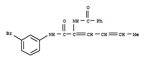 (9ci)-n-[1-[[(3-溴苯基)氨基]羰基]-1,3-戊二烯]-苯甲酰胺結(jié)構(gòu)式_418794-60-2結(jié)構(gòu)式