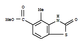 (9ci)-2,3-二氫-4-甲基-2-氧代-5-苯并噻唑羧酸甲酯結(jié)構(gòu)式_437651-66-6結(jié)構(gòu)式