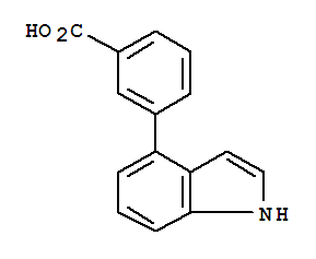 3-(1H-吲哚-4-基)苯甲酸結(jié)構(gòu)式_442562-80-3結(jié)構(gòu)式