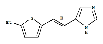 (9ci)-4-[(1e)-2-(5-乙基-2-噻吩)乙烯]-1H-咪唑結(jié)構(gòu)式_443923-56-6結(jié)構(gòu)式