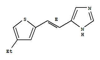 (9ci)-4-[(1e)-2-(4-乙基-2-噻吩)乙烯]-1H-咪唑結構式_443923-57-7結構式