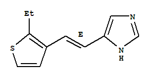 (9ci)-4-[(1e)-2-(2-乙基-3-噻吩)乙烯]-1H-咪唑結(jié)構(gòu)式_443923-58-8結(jié)構(gòu)式