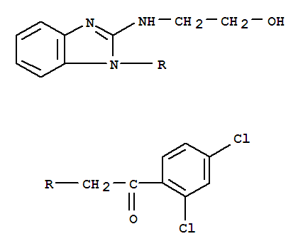  1-(2,4-二氯苯基)-2-[2-[(2-羥基乙基)氨基]-1H-苯并咪唑-1-基]-乙酮結構式_450356-68-0結構式