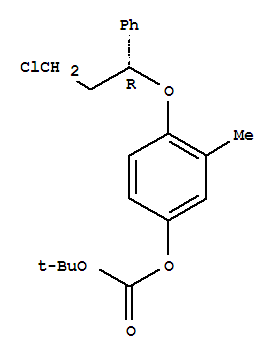 (R)-3-氯-1-苯基-1-[2-甲基-4-[(叔丁氧基羰基)氧基]苯氧基]
丙烷結(jié)構(gòu)式_457634-25-2結(jié)構(gòu)式