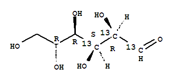 D-葡萄糖-1,2,3-13c3結(jié)構(gòu)式_478529-32-7結(jié)構(gòu)式