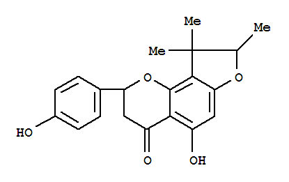 2,3,8,9-四氫-5-羥基-2-(4-羥基苯基)-8,9,9-三甲基-4H-呋喃并[2,3-h]-1-苯并吡喃-4-酮結(jié)構(gòu)式_50868-49-0結(jié)構(gòu)式