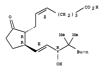 (5Z,13E,15R)-15-羥基-16,16-二甲基-9-氧代-前列腺-5,13-二烯-1-酸結構式_53658-98-3結構式