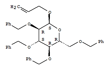 烯丙基-2,3,4,6-四-O-苯甲?；?α-D-吡喃葡萄糖苷結(jié)構式_6207-45-0結(jié)構式