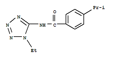 (9ci)-n-(1-乙基-1H-四唑-5-基)-4-(1-甲基乙基)-苯甲酰胺結(jié)構(gòu)式_638146-73-3結(jié)構(gòu)式