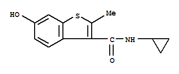 (9ci)-n-環(huán)丙基-6-羥基-2-甲基-苯并[b]噻吩-3-羧酰胺結(jié)構(gòu)式_638216-97-4結(jié)構(gòu)式