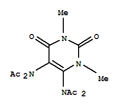 (9ci)-N,N-(1,2,3,6-四氫-1,3-二甲基-2,6-二氧代-4,5-嘧啶二基)雙[n-乙酰基-乙酰胺結(jié)構(gòu)式_64589-40-8結(jié)構(gòu)式