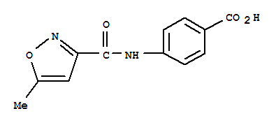 (9ci)-4-[[(5-甲基-3-異噁唑基)羰基]氨基]-苯甲酸結(jié)構(gòu)式_646530-39-4結(jié)構(gòu)式
