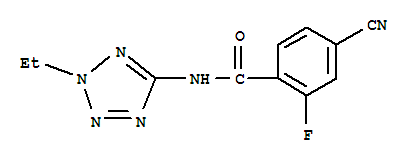 (9ci)-4-氰基-n-(2-乙基-2H-四唑-5-基)-2-氟-苯甲酰胺結構式_704875-40-1結構式