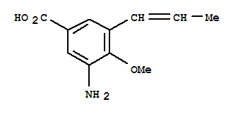 (9ci)-3-氨基-4-甲氧基-5-(1-丙烯基)-苯甲酸結(jié)構(gòu)式_706792-74-7結(jié)構(gòu)式