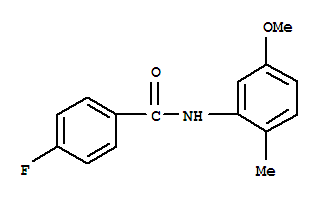 (9ci)-4-氟-n-(5-甲氧基-2-甲基苯基)-苯甲酰胺結(jié)構(gòu)式_712298-94-7結(jié)構(gòu)式