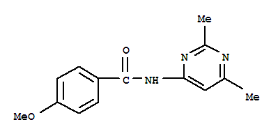 (9ci)-n-(2,6-二甲基-4-嘧啶)-4-甲氧基-苯甲酰胺結(jié)構(gòu)式_712309-09-6結(jié)構(gòu)式