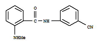 (9ci)-n-(3-氰基苯基)-2-(甲基氨基)-苯甲酰胺結(jié)構(gòu)式_712309-25-6結(jié)構(gòu)式
