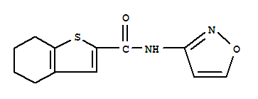 (9ci)-4,5,6,7-四氫-n-3-異噁唑基-苯并[b]噻吩-2-羧酰胺結(jié)構(gòu)式_717870-77-4結(jié)構(gòu)式